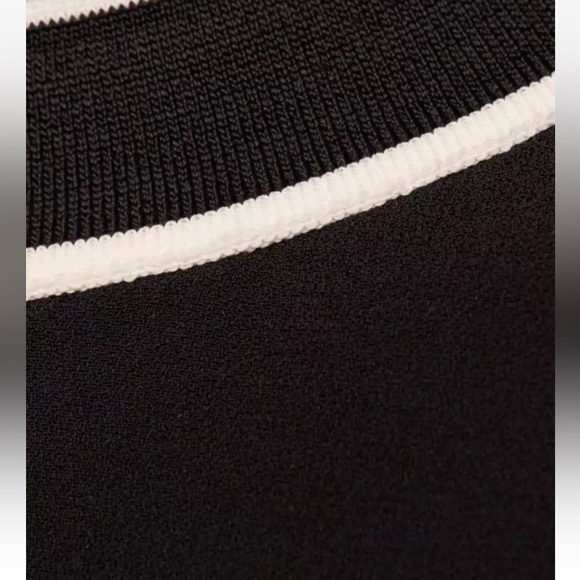 Rag & Bone Thatch Black/White Trim Crepe Mini Swing Womens Dress Sz XXS - Picture 9 of 9